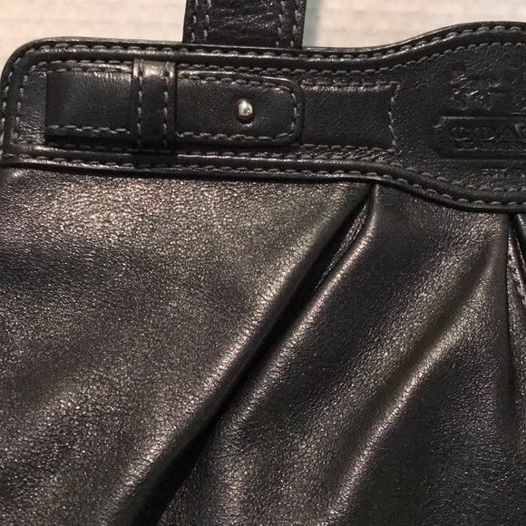 Coach (#13914) “Garnet” Black Leather Satchel - Picture 6 of 16